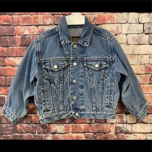 Kids Vintage Gap Denim Jean Jacket Embroidered Gap Logo